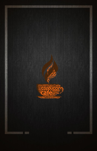 大气简约木纹边框黑色咖啡饮料宣传海报背景